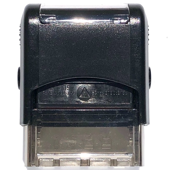 ExcelMark Media Mail Rubber Stamp Self-Inking red ink with clear stamping window - Picture 4 of 7